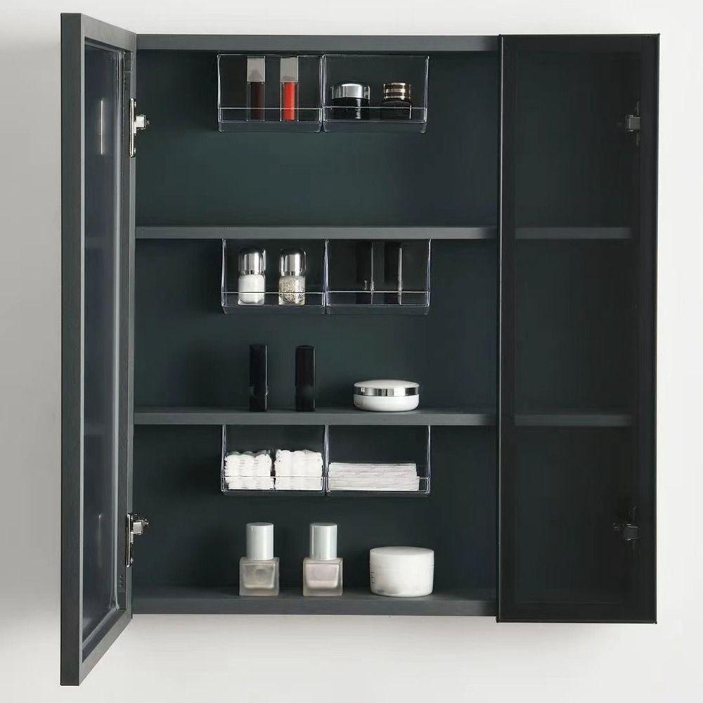 White/Transparent Oblique Opening Storage Box Wall Mounted Sundries Organizer  Bathroom