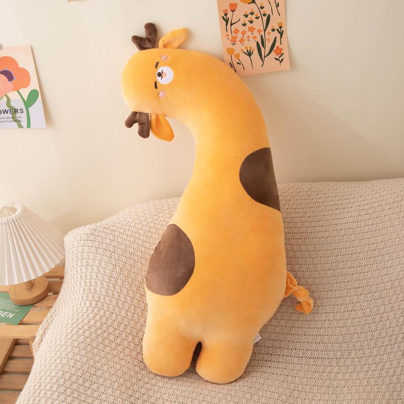 

Cute Achu Sleeping Pillow Cartoon Long Plush Toy Home Dinosaur Bed Sofa Leg Doll Gift 50cm жирафовий