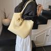 Simple and casual high-end single shoulder axillary commuting big bag for women's summer new large-capacity tote bag