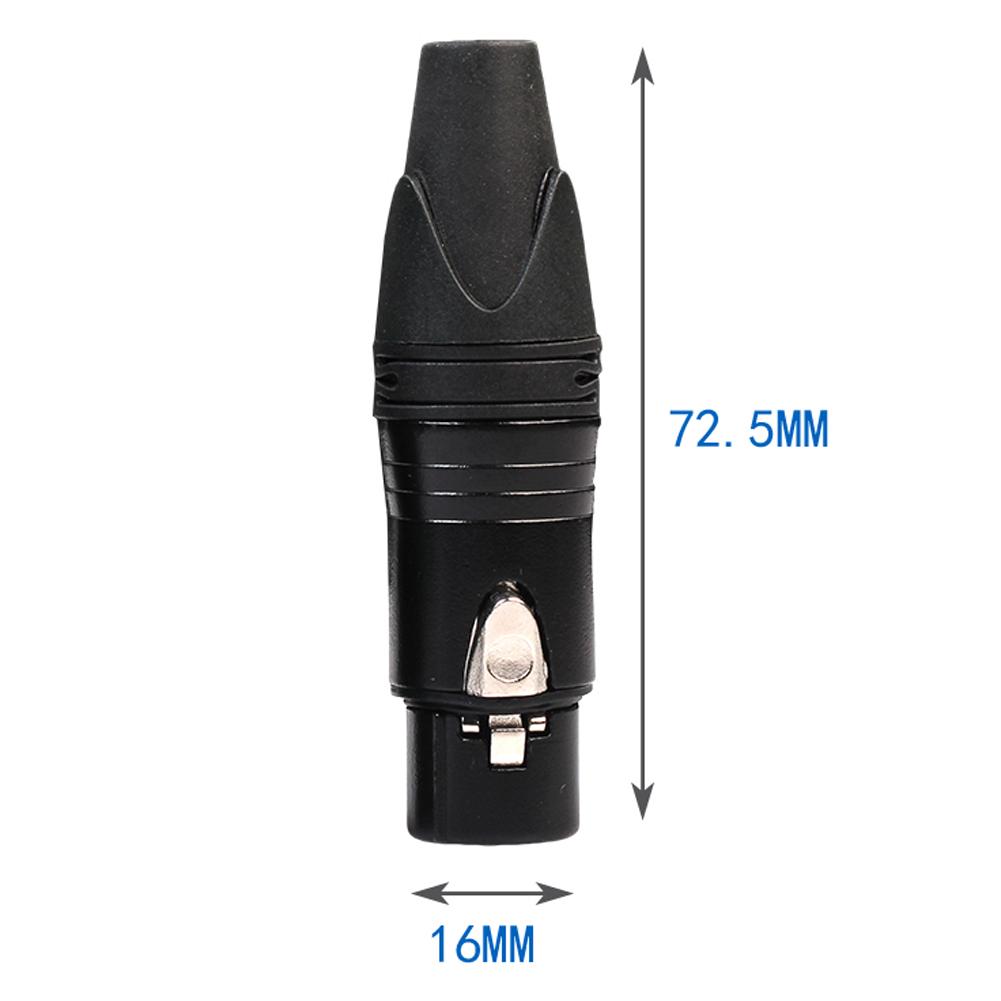 50-10pcs XLR 3Pin Female DIY Audio Cable Microphone Connector Full Copper Plated Solder Plug for MIC Adapter Accessories