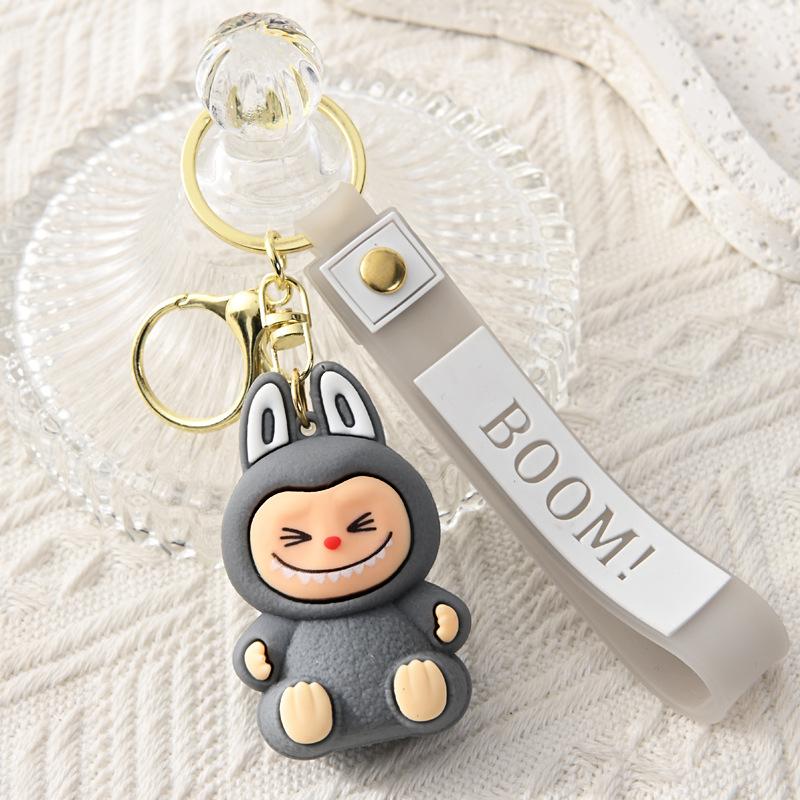 PVC Soft Rubber Bag, Car Grab Doll, Small Gift, Sitting Key Chain.