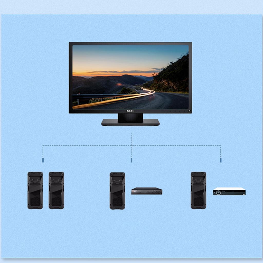 Ugreen Dual Monitor KVM Switch - Seamless Control for Two Computers - Black