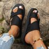 Toe Set, Lightweight, Comfortable, Roman, Flat Bottomed, Fish Mouth, Beach, Sandals