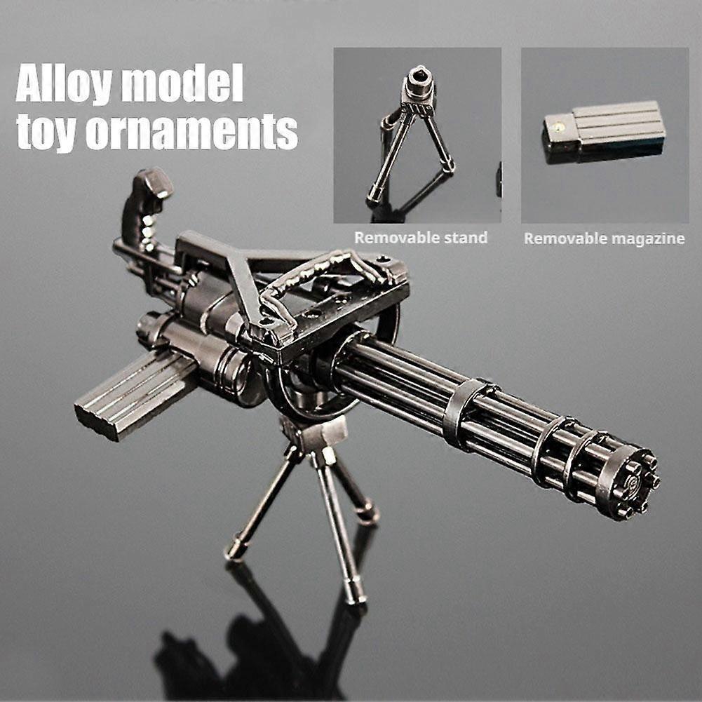 Rotating Green Cannon M134 Gatling Machine Alloy Model Toy