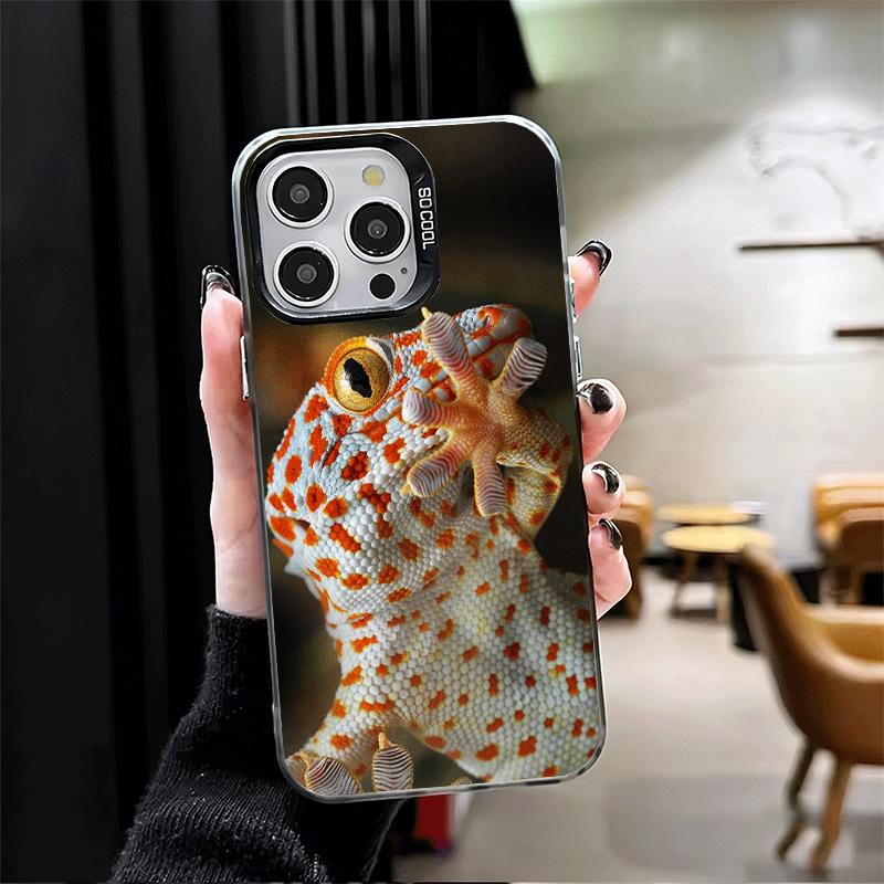Lizards Geckos Cute Pet Soft Phone Case for iPhone 15 16 17 Pro Max 17Air 16E 14 Plus 13 12 Mini Shockproof Cover Back Shell
