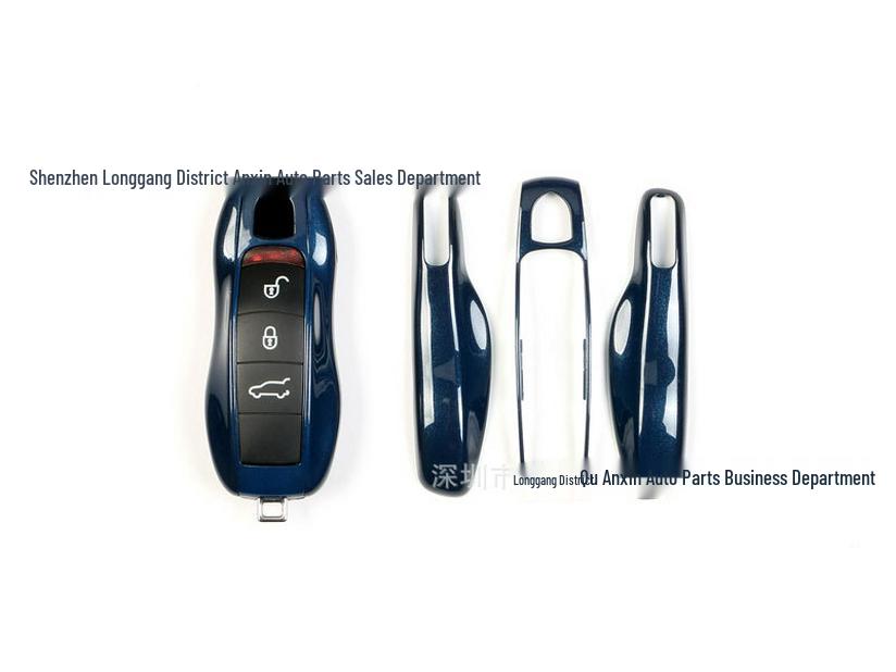 Midnight Blue Car Key Shell for Porsche MACAN, Cayenne, PANAMERA, 718/911