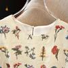 Women's Floral Print Sleeveless Blouse Ruffle Hem Casual Loose Tank Top