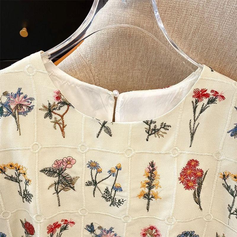 Women's Floral Print Sleeveless Blouse Ruffle Hem Casual Loose Tank Top