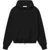 Fear of God Essentials Classic Full Zip Hoodie Jet Black Men Tops 192SP254780F