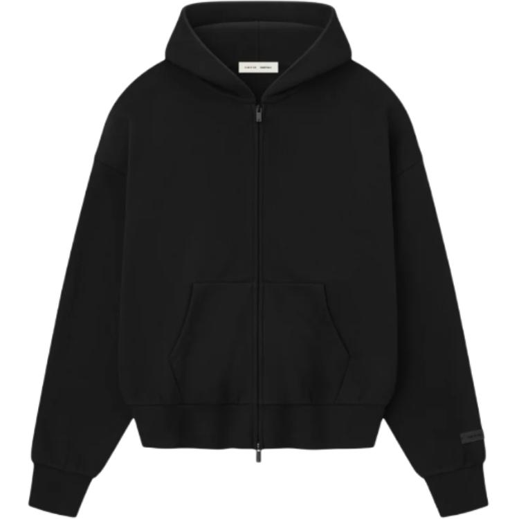 

Fear of God Essentials Classic Толстовка на молнии Jet Black Мужские топы 192SP254780F XS