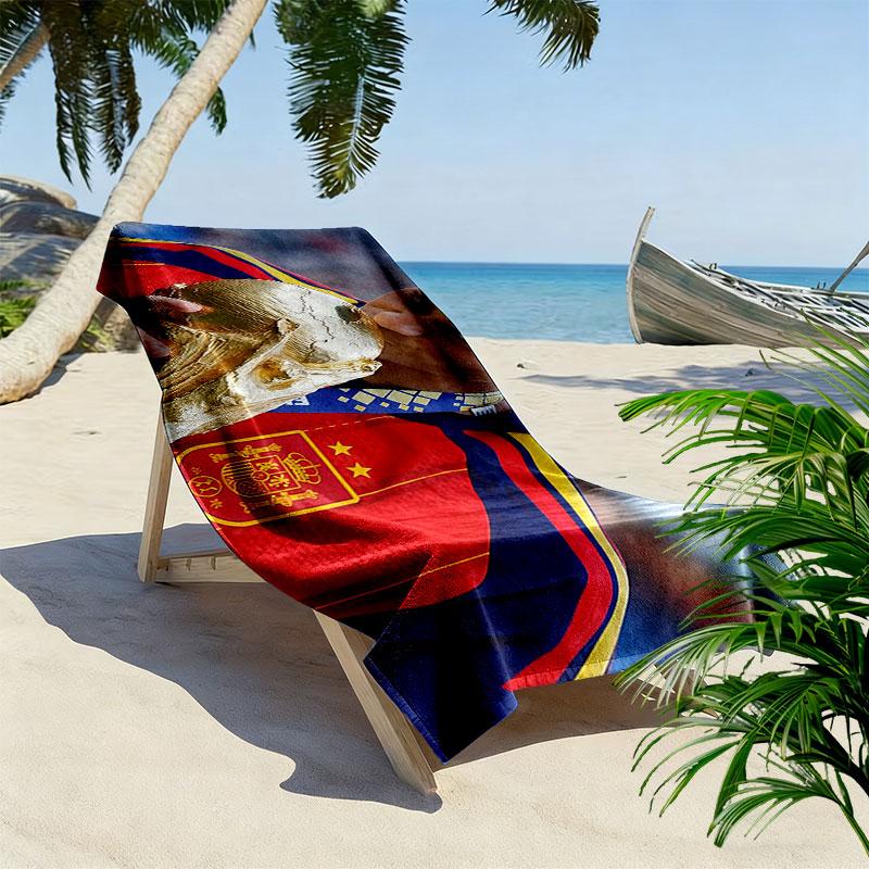 Pedri Print Beach Towel, Large Soft Quick Dry Towel for Beach Camping Swimming