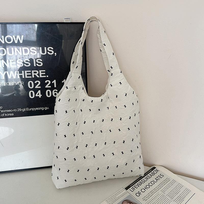 

Вместительная сумка-тоут для студентов, добирающихся на занятия, новая легкая и красивая, женская сумка на одно плечо/под руку белый