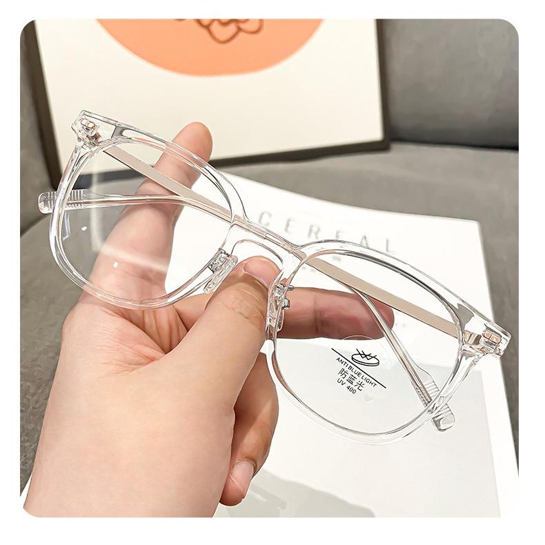 Cold Brown Glasses Frame Plain Artifact Big Face Thin Face Small Square Glasses Men And Women Can Be Matched With Degree Myopia
