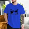 Unisex Crew Neck Drum Set Silhouette Print Short Sleeve Cotton Tee Casual Summer Streetwear Loose Basic Daily Outdoor Wear Top