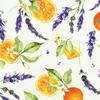 STYLE Decor Table Runner, Laminated, Waterproof, Nordic Style, 100cm, Wipeable, Orange, Lavender, Fruit Pattern, W2702000