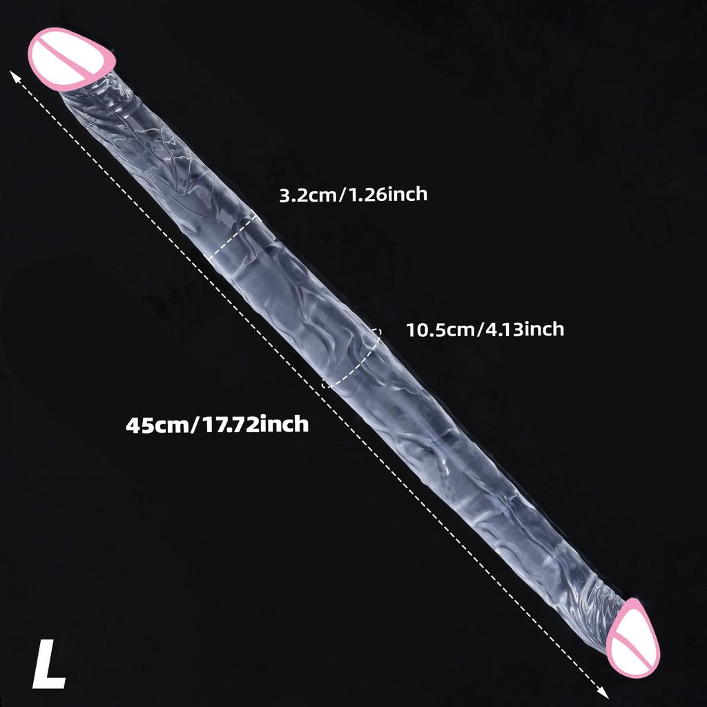 Three sizes U Shape Dildos Two Heads Soft Jelly Female Masturbator Anal Plug Artificial Penis G-spot Massage Sex Toys for Women