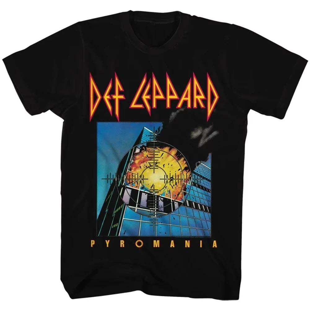 2026 Britische Hard Rock Band Def Leppard Grafikdruck T-Shirt Damen Herren Locker Lässig Oversized Oberteil Rundhals Baumwolle Weich Sommer Neues T-Shirt Kurzarm