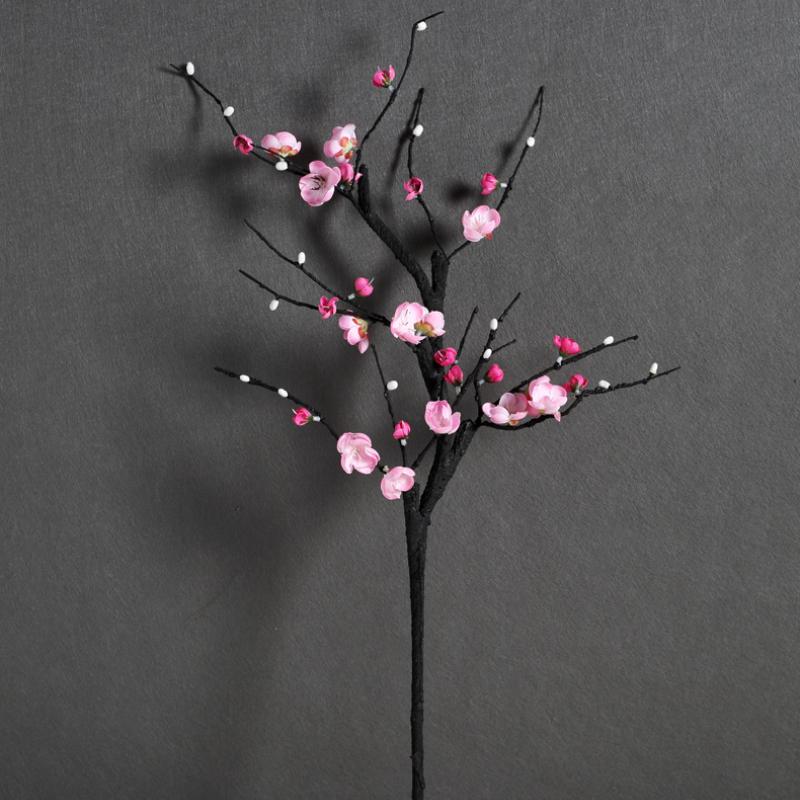 

1 шт. Искусственные цветы, ветки цветущей сливы, длинные стебли, шелковые искусственные цветы, декоративные цветочные украшения для дома, свадебные аксессуары 90 см розовый