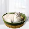 Natural Straw Cats House Resting Basket for Small Dog Cats Scratchproof Bulrush Bed Cats Furniture Pet Nest All Season