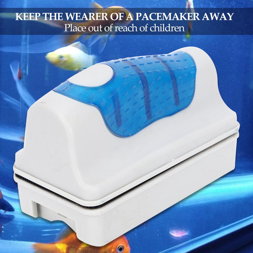 Aquarium Double Sides Magnetic Brush Fish Tank Glass Floating Scraper Cleaning Tool