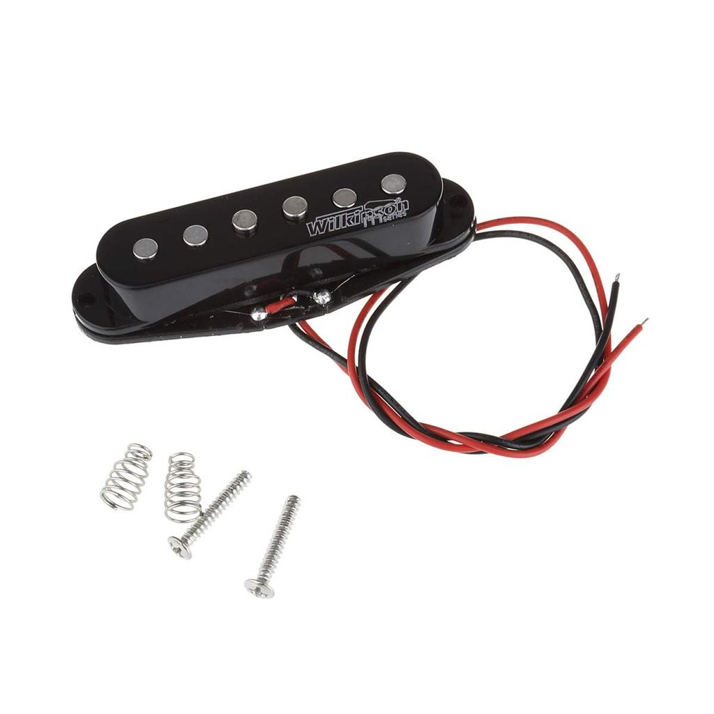 Wilkinson LOW GAUSS Vintage Tone Ceramic Guitar Pickup Black Strat-Style Set,