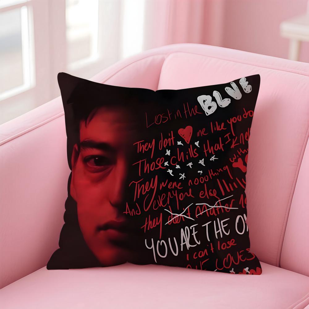 J-Joji M-Miller Cushion Cover Linen Pillowcase Cover Soft Decor For Sofa Home Room Peach skin 18*18(CM)-1Pcs