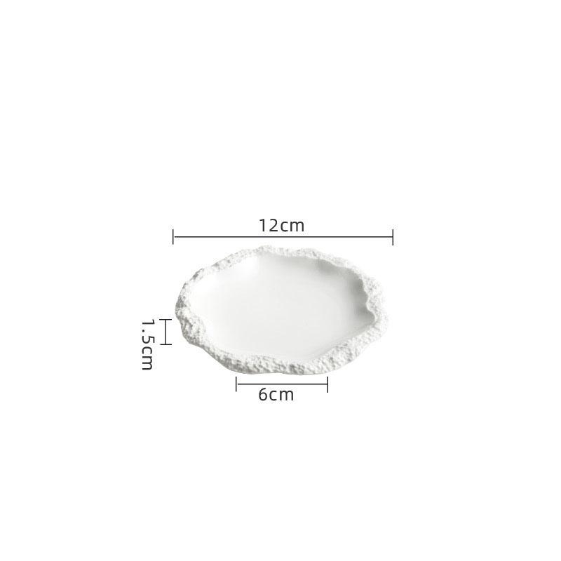 

Simple Solid Color Tableware Porcelain Pasta Steak Plate Dinner Plate Creative Kitchen Irregular Serving Tray Cooking Dishes