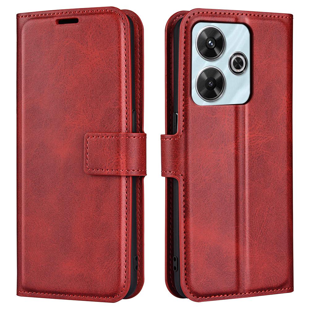 For Xiaomi Redmi 13 5G/13 4G/Note 13R 5G/Poco M6 4G Wallet Case Leather Phone Cover Calf Texture