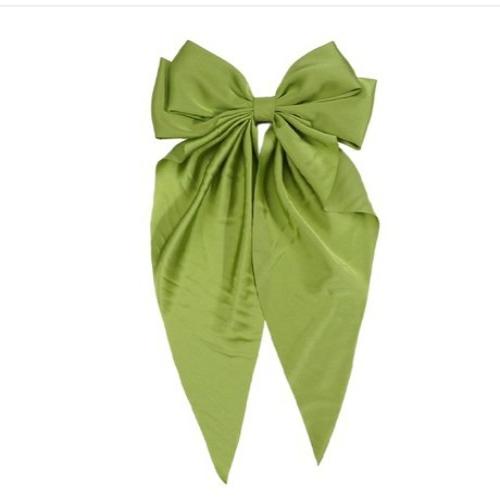 Ethereal Tulip Mermaid Iridescent Bow Hair Claw with Ribbon Tails Sweet Girl Pearlescent Color Fashion Shark Clip for Women