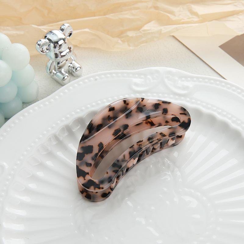 Oversized Hairpin Hollow Tortoiseshell Acetic Acid Grab Clip Retro Temperament Back Head Disc Hair Shark Clip