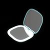 Illuminated LED Folding Makeup Mirror - Portable, Handheld, Square Design for Girls' Dormitory.