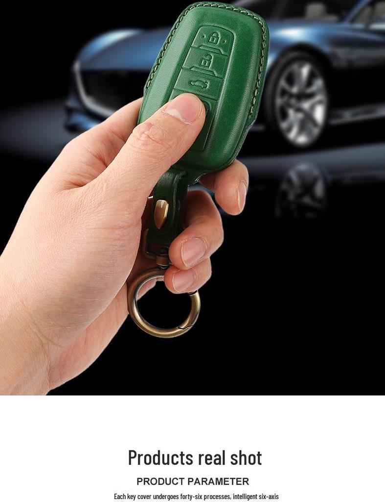 Genuine Leather Key Cover for Toyota Avalon Hybrid 2021
