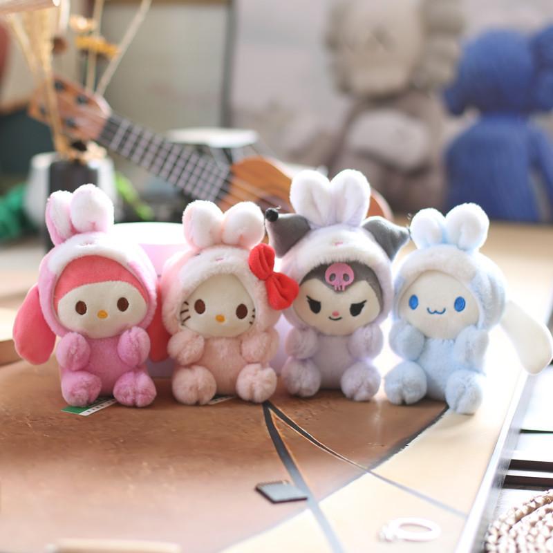 Adorable Plush Animal Keychain Soft Toy For Girls Cute Backpack Accessory Pp Cotton Filled