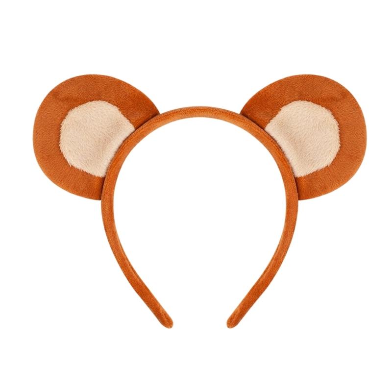 Animal Ear Headband for Women GIrl Face Washing Plush Hairband Styling Accessory Cosplay Party Hairhoop for Theme Event and Stage Performances