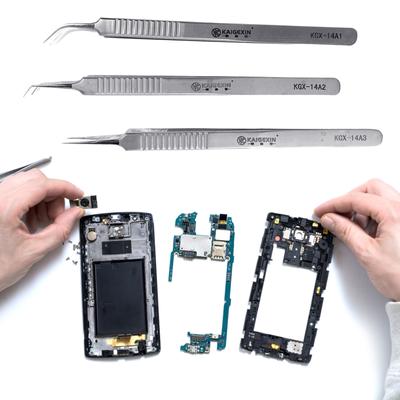 Stabile Pinzette. Präzisionspinzette für die Elektronik. Perfekt für Mikrolöten, Handyreparatur und Bastelprojekte.