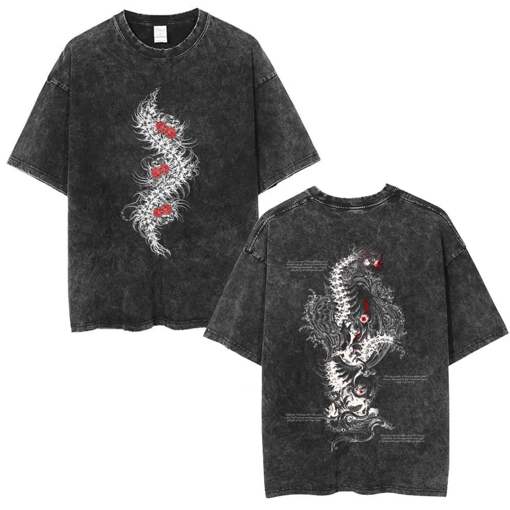 

Washed Vintage Anime Tokyo Ghoul Kaneki Ken Centipede Graphic Tshirt Men Women Cotton Retro Tshirts Casual Oversized T Shirts S