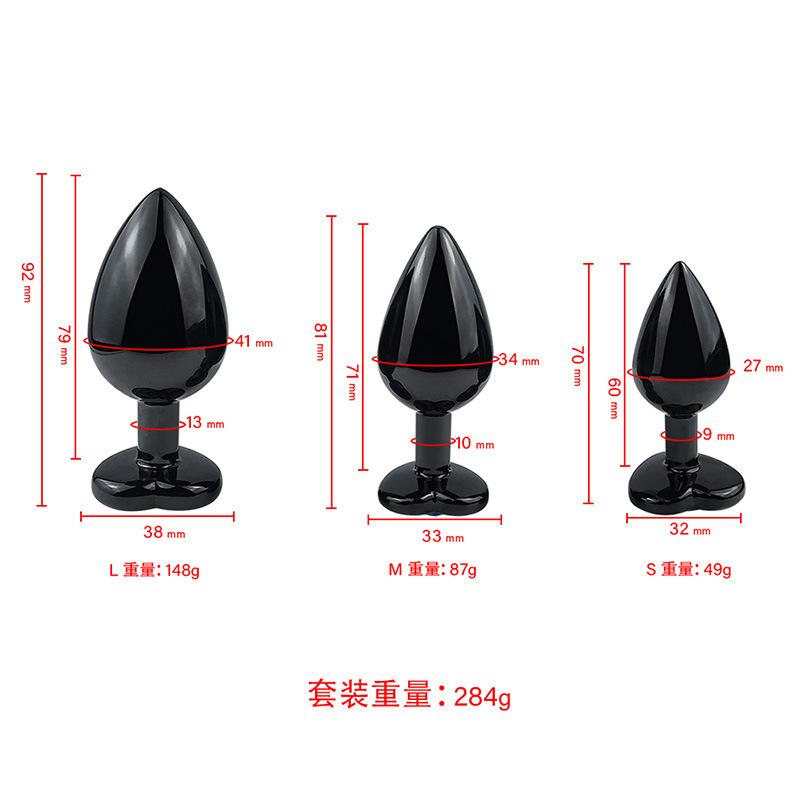 Heart-Shaped Gun Color Butt Plug Back Court Long-Term Chrysanthemum Stimulation Tool Anal Bolt Onanism Cup Alternative Climax
