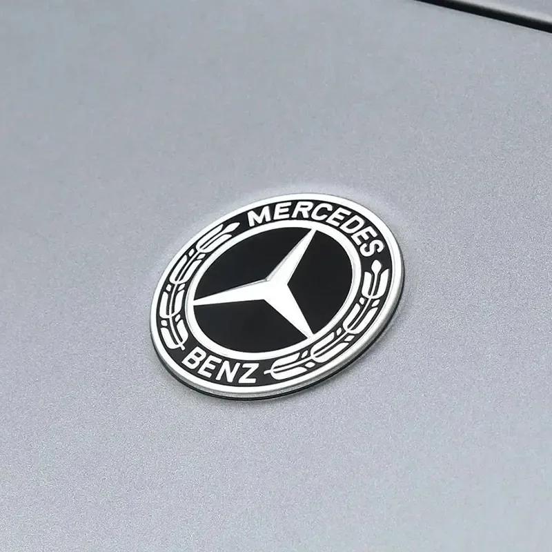 

1Pcs 3D Car Flat Hood Emblem Front ABS Badge Logo For Mercedes Benz AMG W212 W213 W205 W177 W247 W176 CLS CLA CLK CLG GLS X253