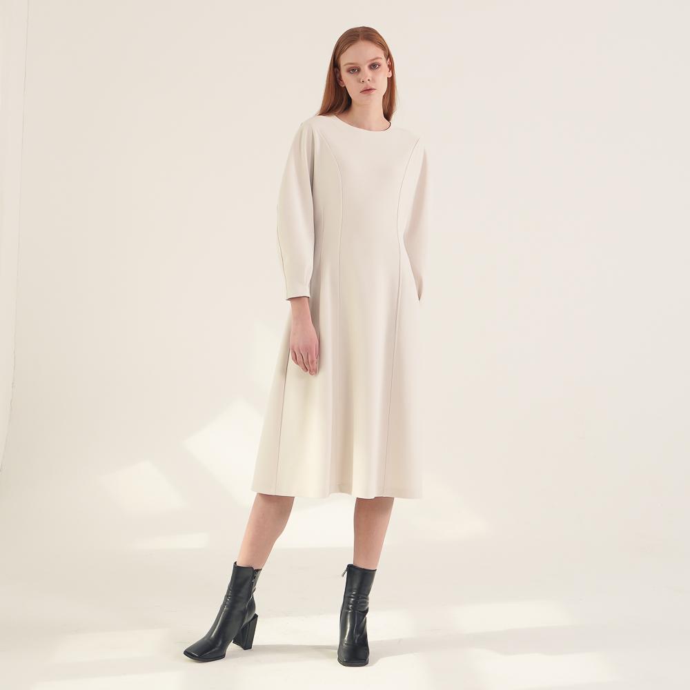 ACUD Balloon Sleeve Dress_Ivory