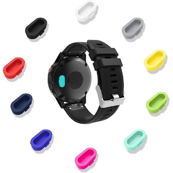 20 Pcs Colorful Charger Port Protectors Compatible with Fenix 6X 6S 65 5S 5X Plus Garmin Vivoactive 4 4s 3 Music Forerunner 935 Approach S60 Quatix5