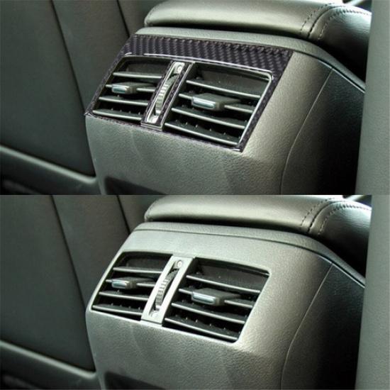 2Pcs Carbon Fiber Interior Rear Air Vent Outlet Cover Trim For Acura TL