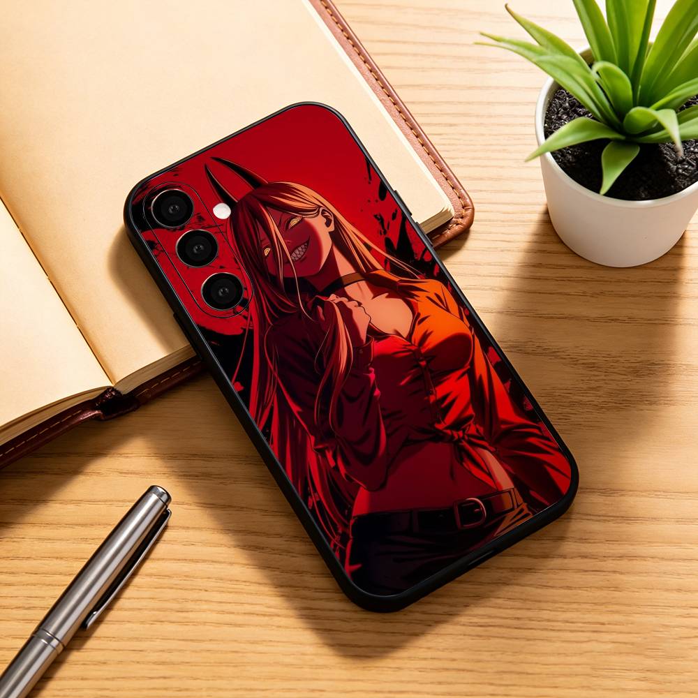 

Chainsaw-w Man P-Power Phone Case For Samsung Galaxy A73,A72,A71,A70,A53,A52,A51,Soft Silicone Black Cover Samsung a32 5g