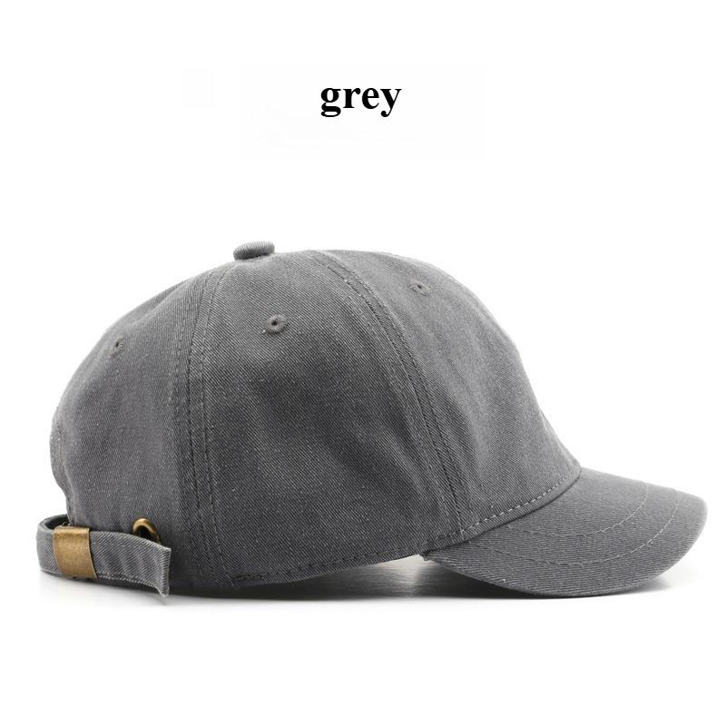 Short-brimmed Baseball Hat Men's Solid Color Washed Old Retro Versatile Street Trend Soft Top Cap Stylish Retro-inspired Cap