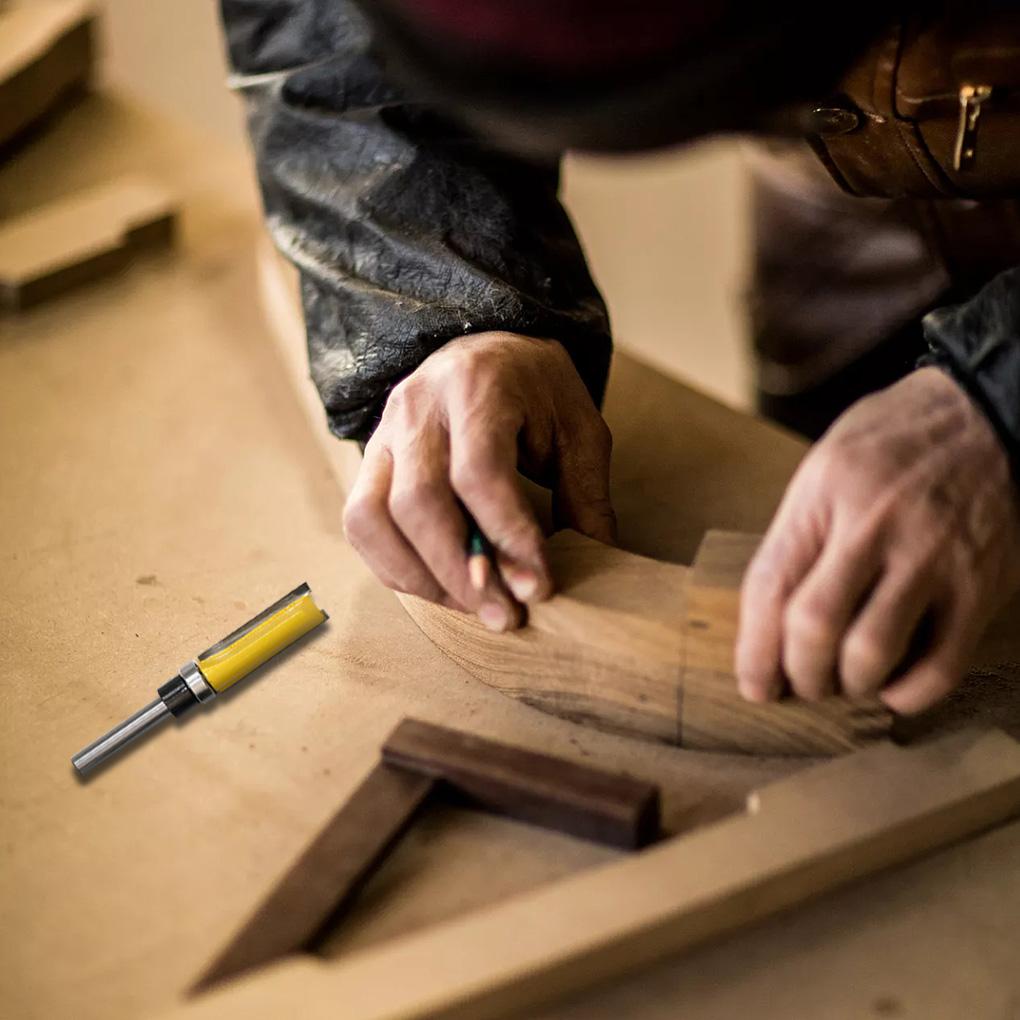 4pcs Mill Router Bit Set 1/4 Shank Milling Bit Straight End Milling Trimmer Alloy Woodworking Tool