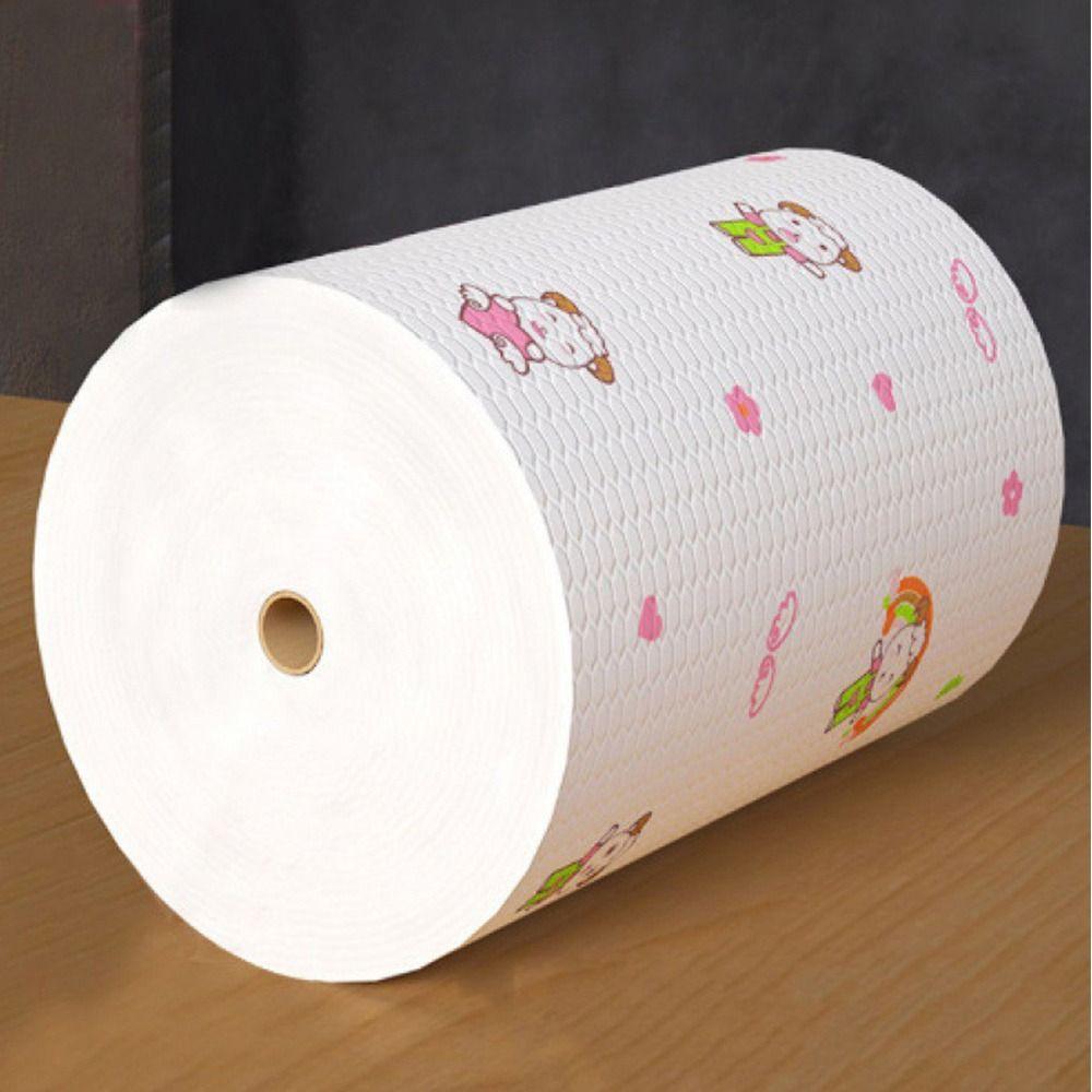 1 Roll Thickened Non-woven Oil-removing Tissue Absorbent Towel Disposable Rags New Kitchen Paper