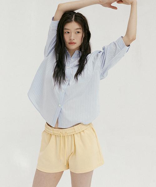Lingseoul Soft Pocketed Shorts-Yellow
