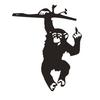Peeping Animal Sign Metal Middle Finger Squirrel Sign Outdoor Flipping Off Deer Yard Art Decoration Rustic Animal Wall Art Ornament