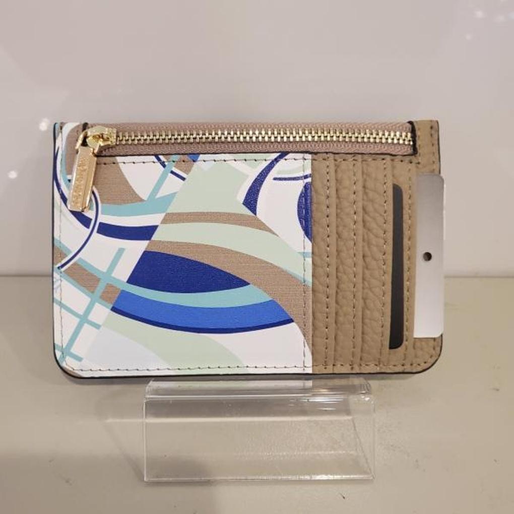 moncross AW9161 leather printed unisex card wallet