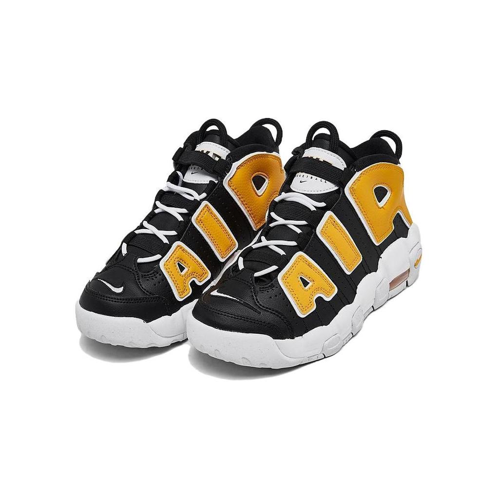 Nike Air More Uptempo PS Be True To Her School Kids Sneakers Black University-Gold White FN0261-001