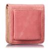 Italian IL PONTE cowhide leather ladies bi-fold mini wallet (Pink/Beige)